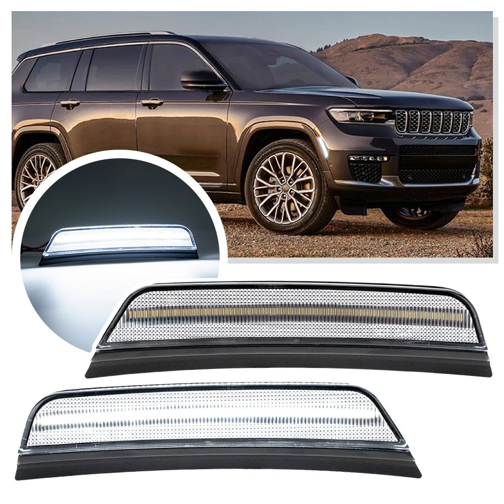 2X Front Side marker Lights For Jeep Grand Cherokee L WL 2021 2022 2023 2024 turn signal light accessories