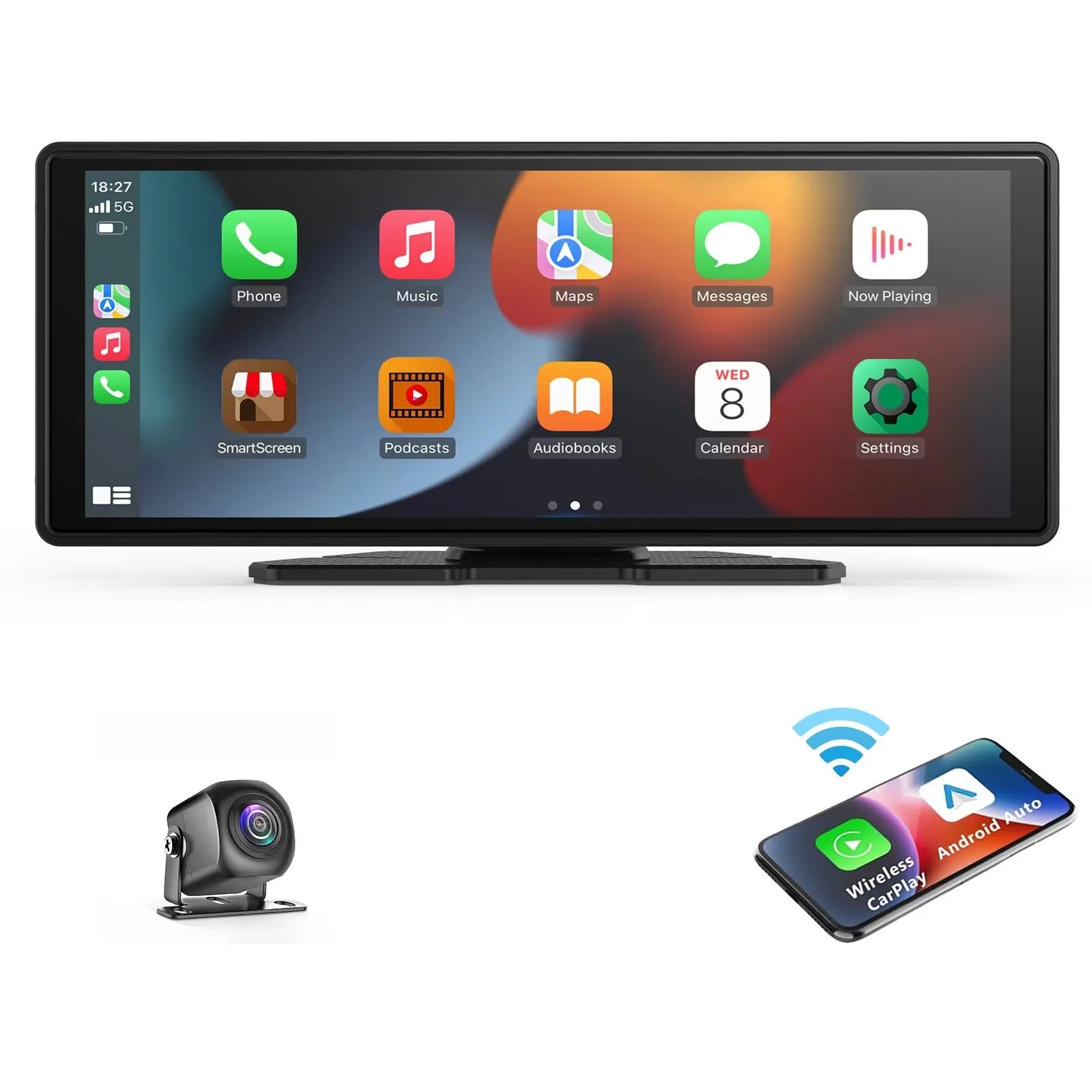 Pionray 7/9/10.26” CarPlay USB & AUX Support + Rearview Camera