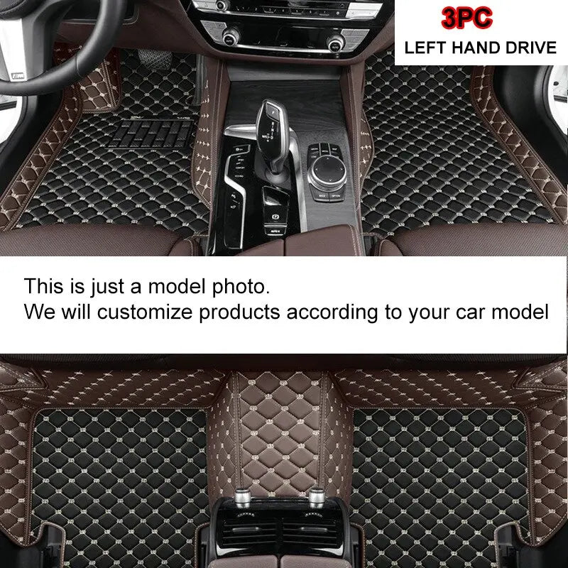 Luxury Leather Car Mat Ibiza 6J 6P MK4 Durable & Waterproof Floorboard Cover