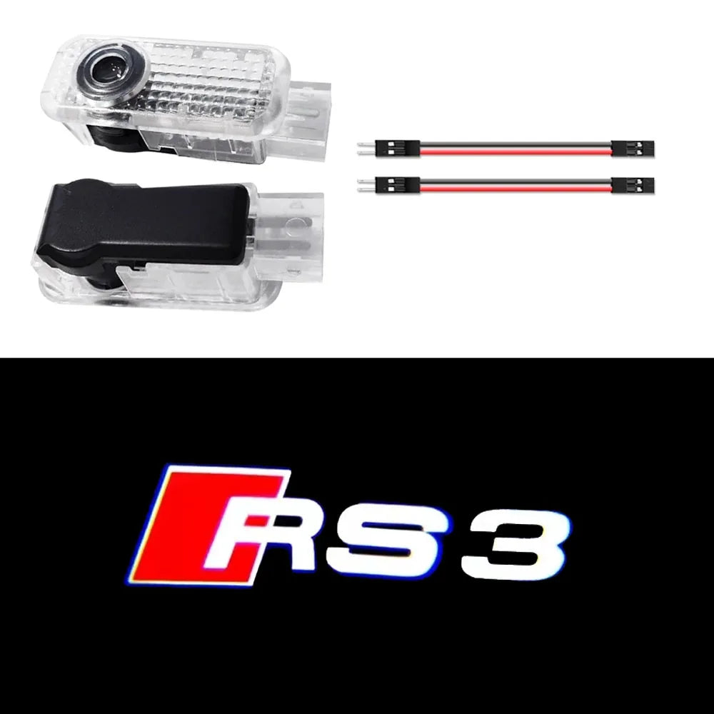 2Pcs Led Car Door Logo Light HD