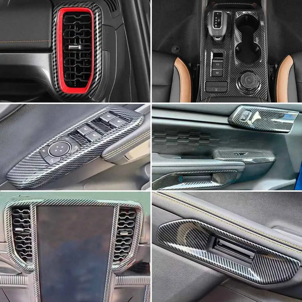 Carbon Fiber Interior Cover For FORD RANGER WILDTRAK 2023 2024