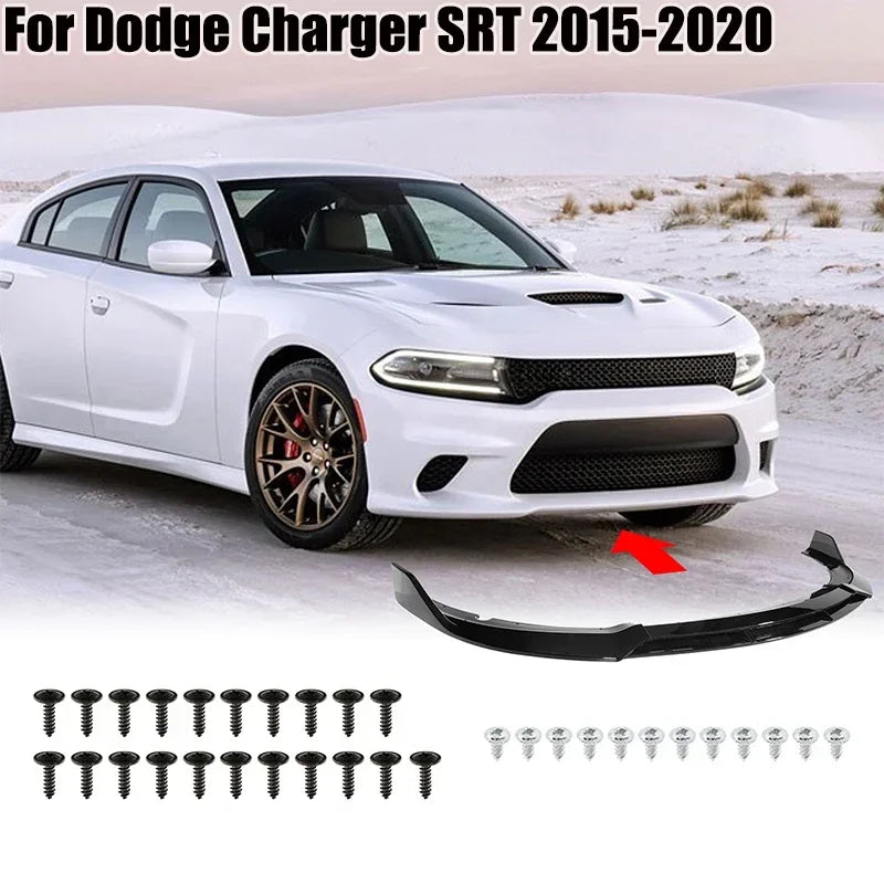 Car Front Bumper Splitter Carbon Fiber For Dodge Charger SRT 2015-2020 V2 Style Bumper Lip