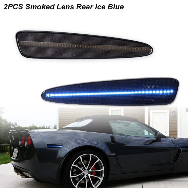 Amber Red or White LED Light Front Rear Bumper  Fender Light For Chevy Corvette C6 2005-2013
