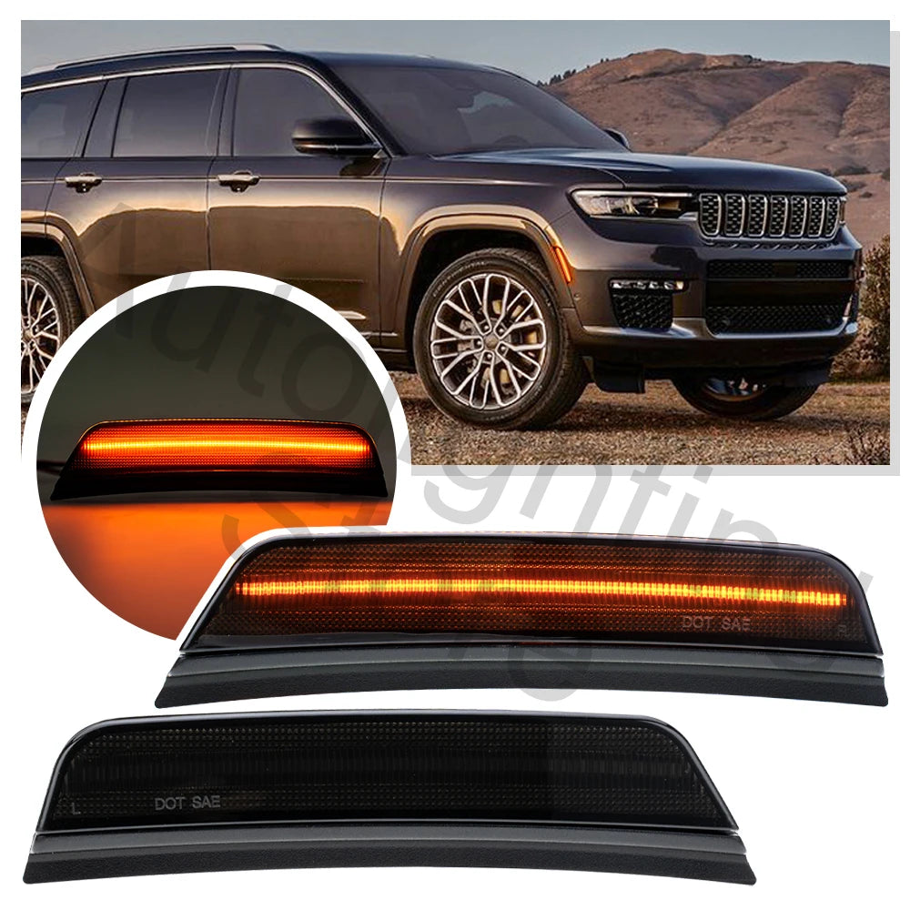 2X Front Side marker Lights For Jeep Grand Cherokee L WL 2021 2022 2023 2024 turn signal light accessories