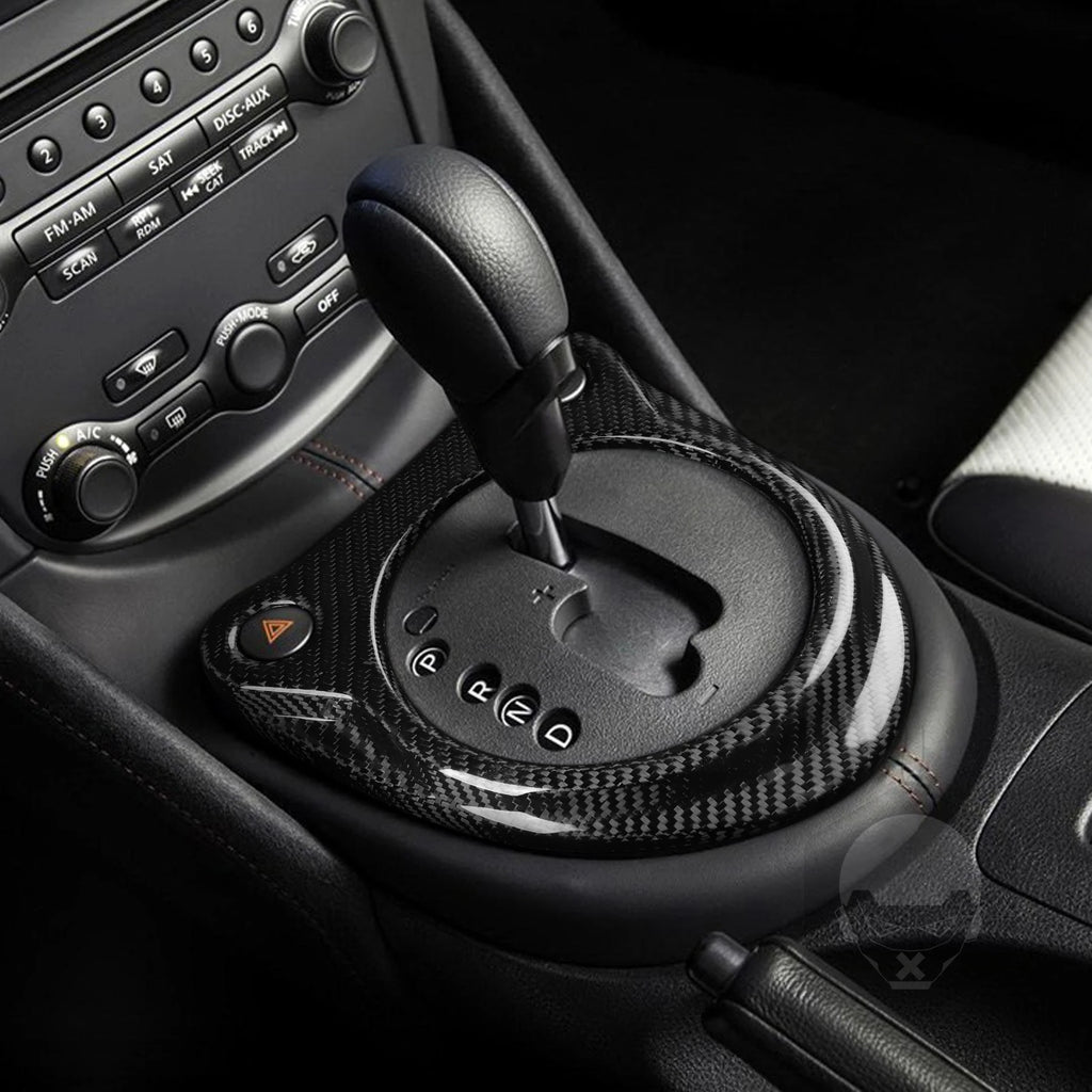 Carbon Fiber Gear Shift Panel Cover For Nissan 370Z Z34 2009-2019 Real Dry