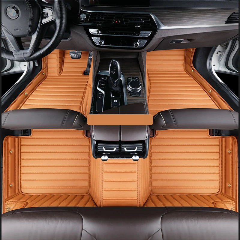 Luxury Leather Car Mat Ibiza 6J 6P MK4 Durable & Waterproof Floorboard Cover