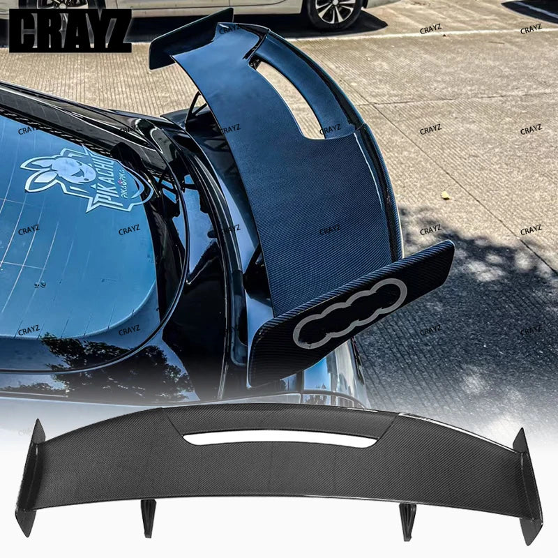 2025 Carbon Fiber & Gloss Black GT Style Rear Spoiler(universal)