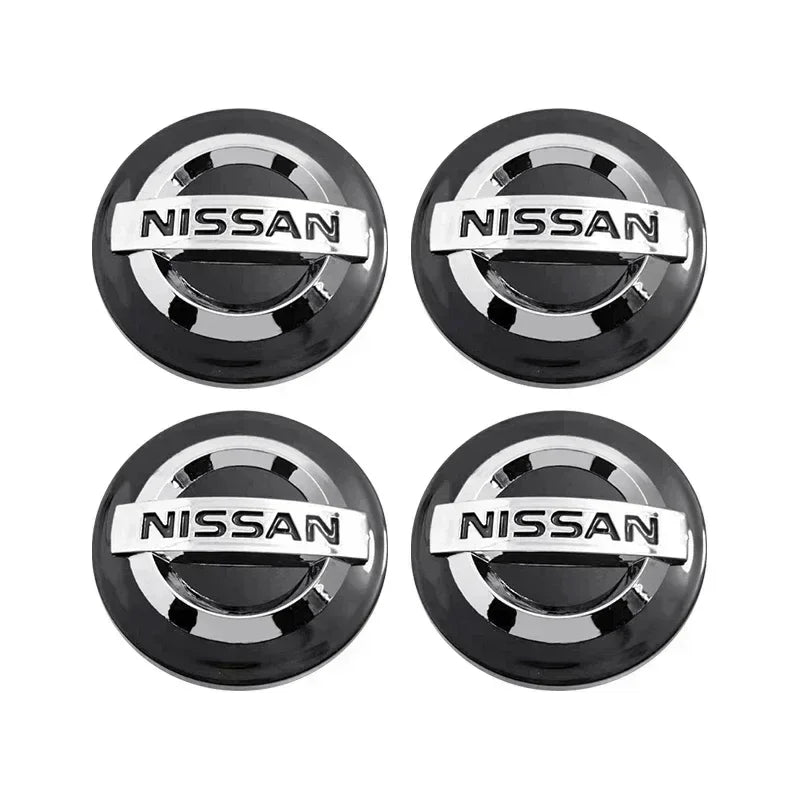 60mm Car Logo Wheel Center Caps Rim Badge Covers for Nissan Qashqai X J10 J11 Trail Tiida Teana Skyline Juke X-trail Accessories