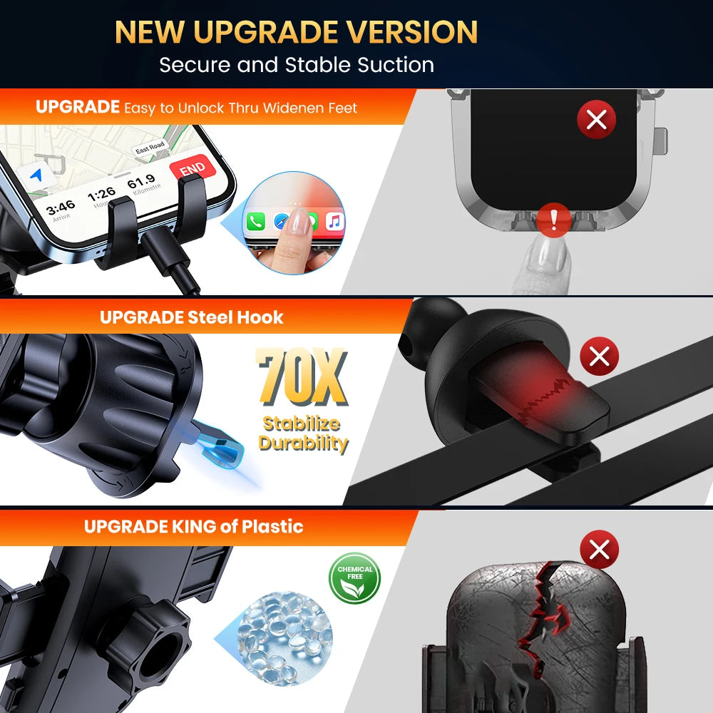 TOPK Air Vent Car Mount,[Big Phones&Thick Case Friendly] for All Phones