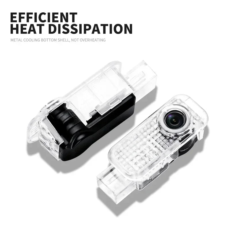 2Pcs Led Car Door Logo Light HD