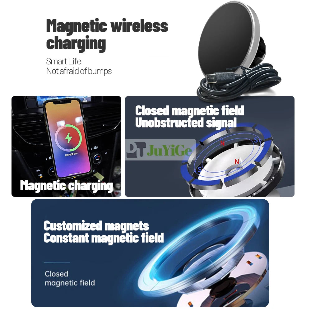 Solar Phone Holder For Mercedes Benz C Class + Wireless Charging