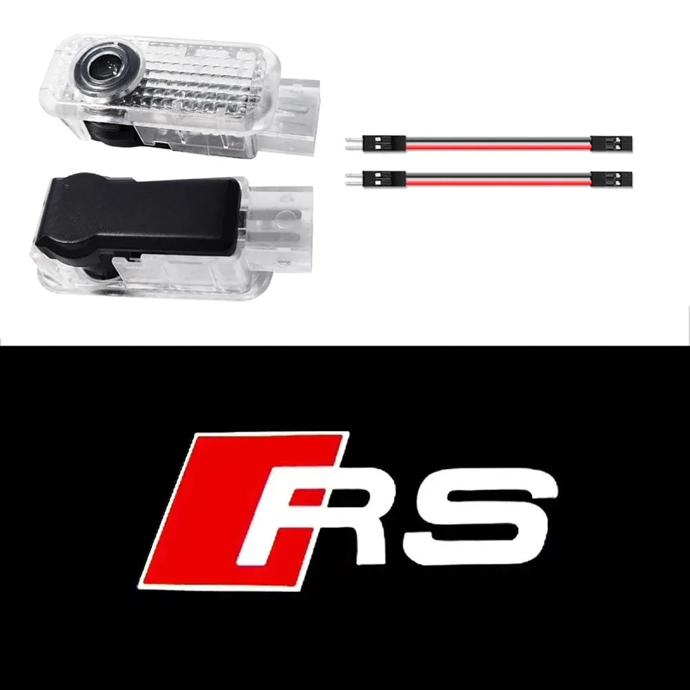 2Pcs Led Car Door Logo Light HD