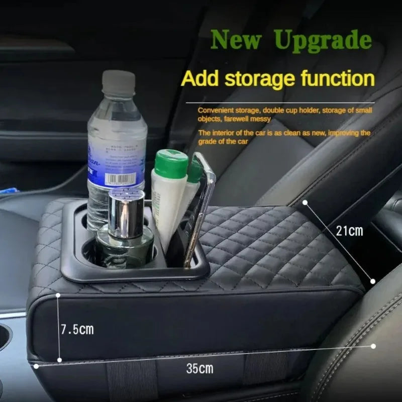 Rear Center Armrest And Cup Holders, Memory Foam + Mobile Phone Holders,