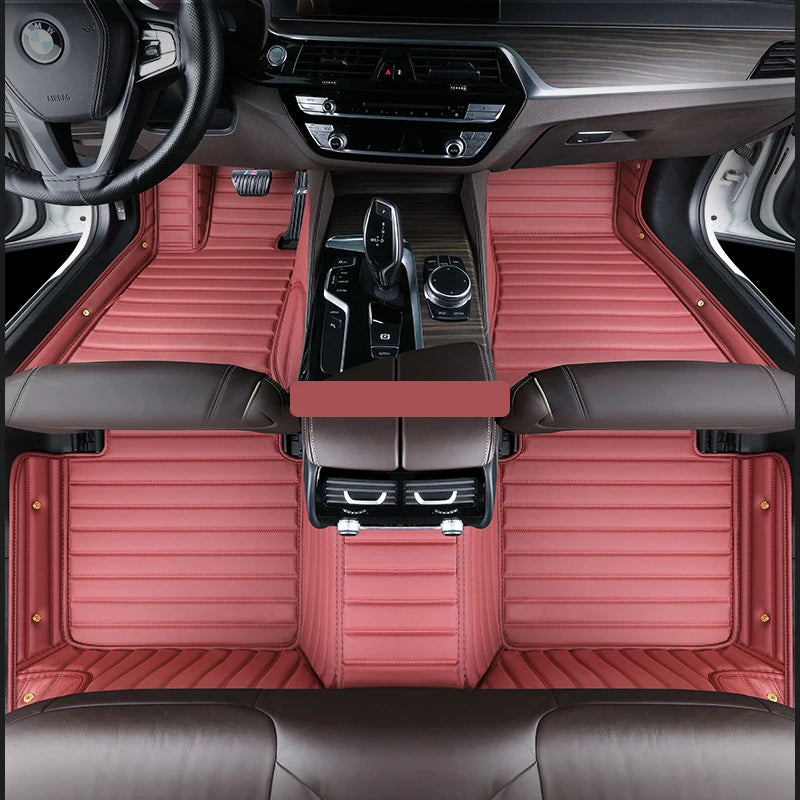 Luxury Leather Car Mat Ibiza 6J 6P MK4 Durable & Waterproof Floorboard Cover